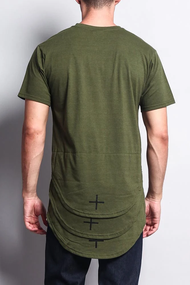 Triple Stacked Plus Long Length Curved Hem T-Shirt - Image 10