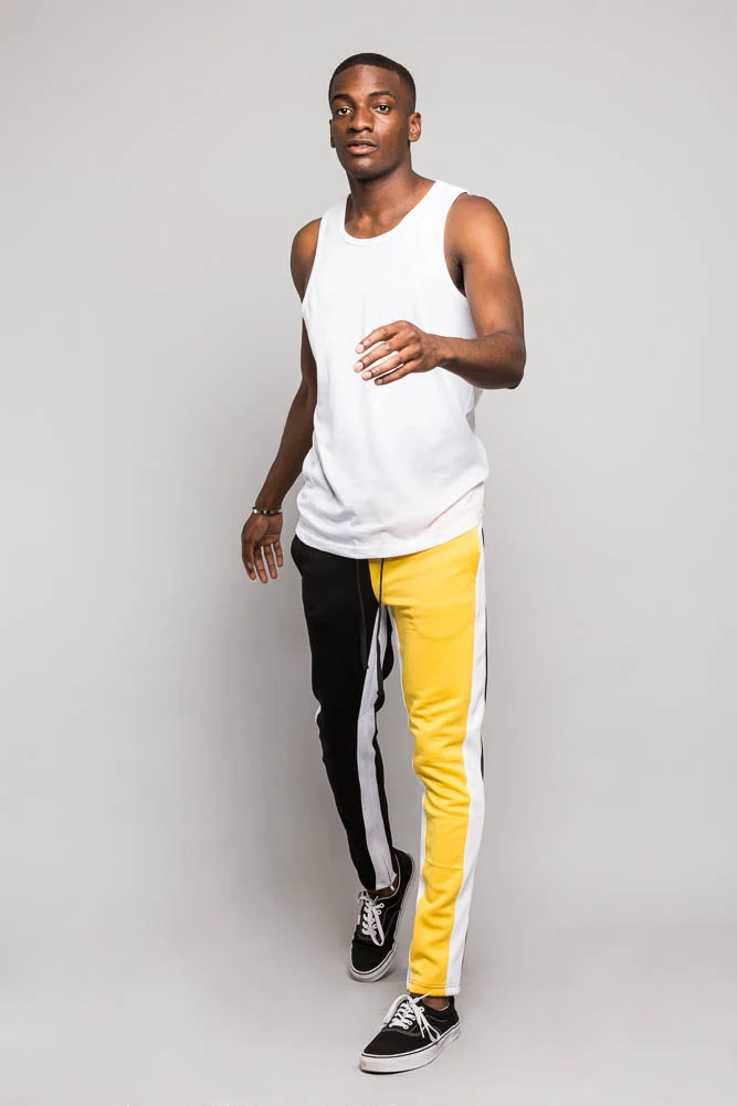 Two Tone Color Blocked Track Pants - Image 7