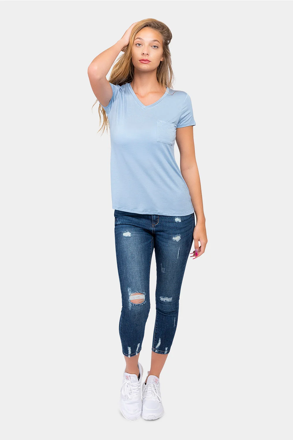 Essential V-Neck Jersey T-Shirt - Image 74