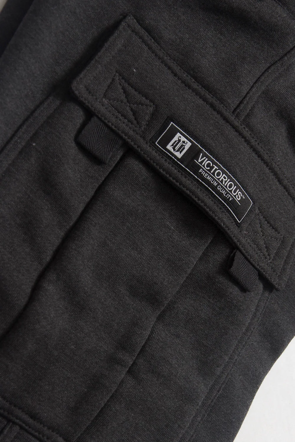 Victorious Men's Solid Fleece Heavyweight Cargo Sweat Pants - Image 48