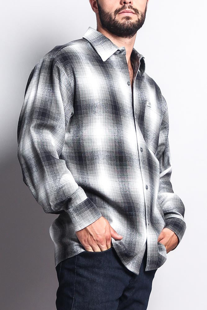 Western Casual Plaid Long Sleeve Button Up Shirt - Image 26