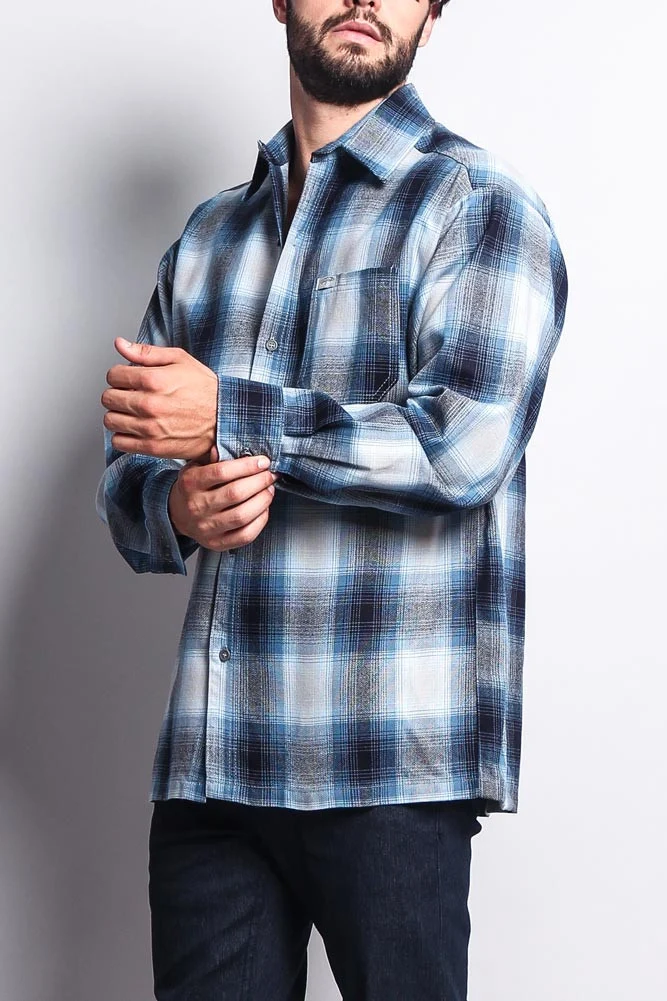 Western Casual Plaid Long Sleeve Button Up Shirt - Image 29