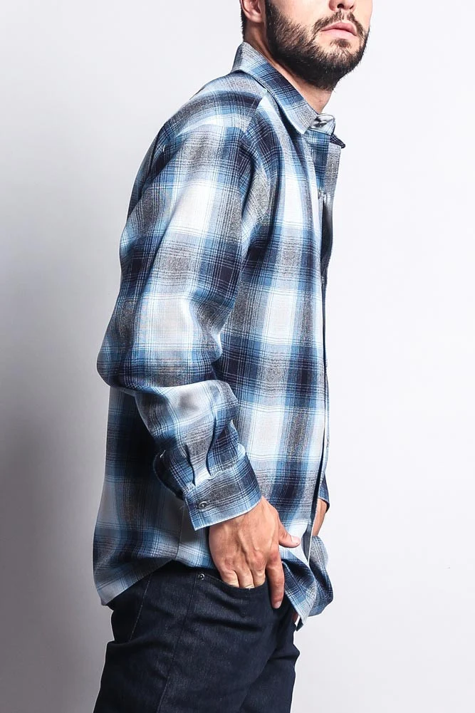 Western Casual Plaid Long Sleeve Button Up Shirt - Image 31