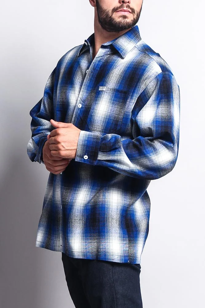Western Casual Plaid Long Sleeve Button Up Shirt - Image 39