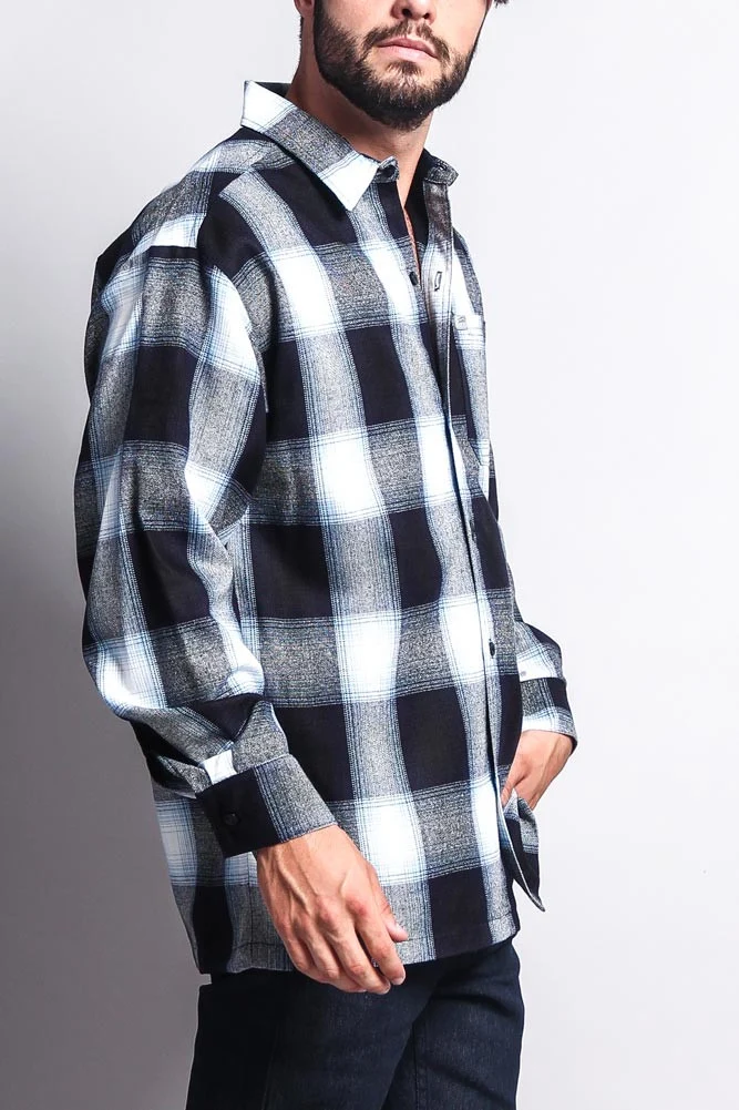 Western Casual Plaid Long Sleeve Button Up Shirt - Image 5