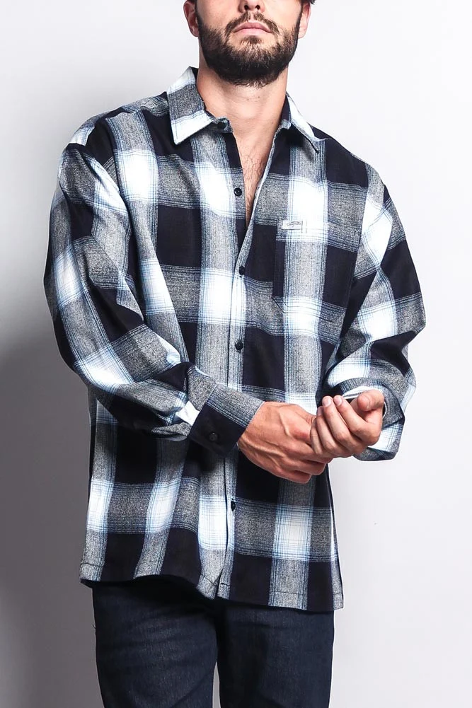 Western Casual Plaid Long Sleeve Button Up Shirt - Image 6