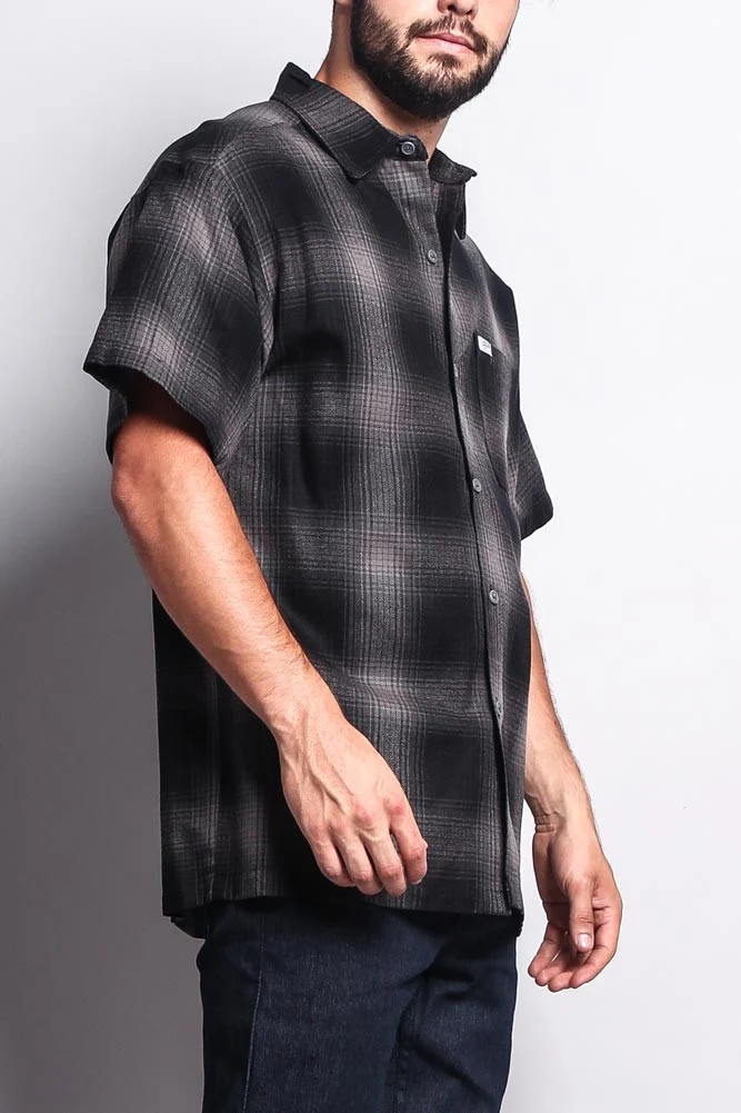 Western Casual Plaid Short Sleeve Button Up Shirt - Image 15