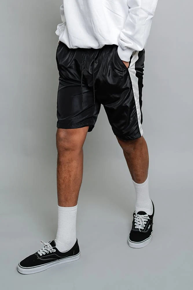 Side Striped Windbreaker Shorts - Image 26