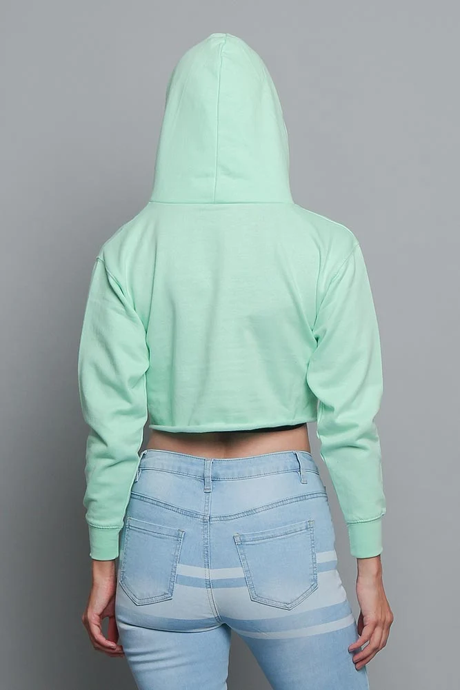Women's Essential Cropped Long Sleeve Hoodie - Image 80