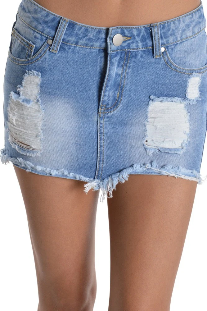 Women's Denim Short Mini Skirts - Image 8