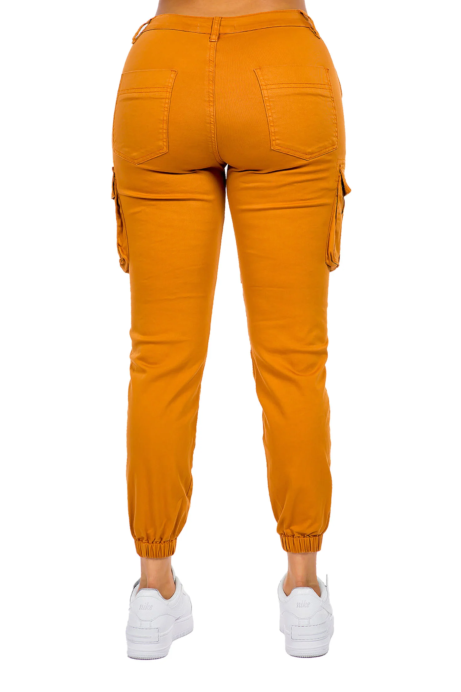 Women's Essential Basic Cropped Colored Cargo Joggers (New Colorways) - Image 22