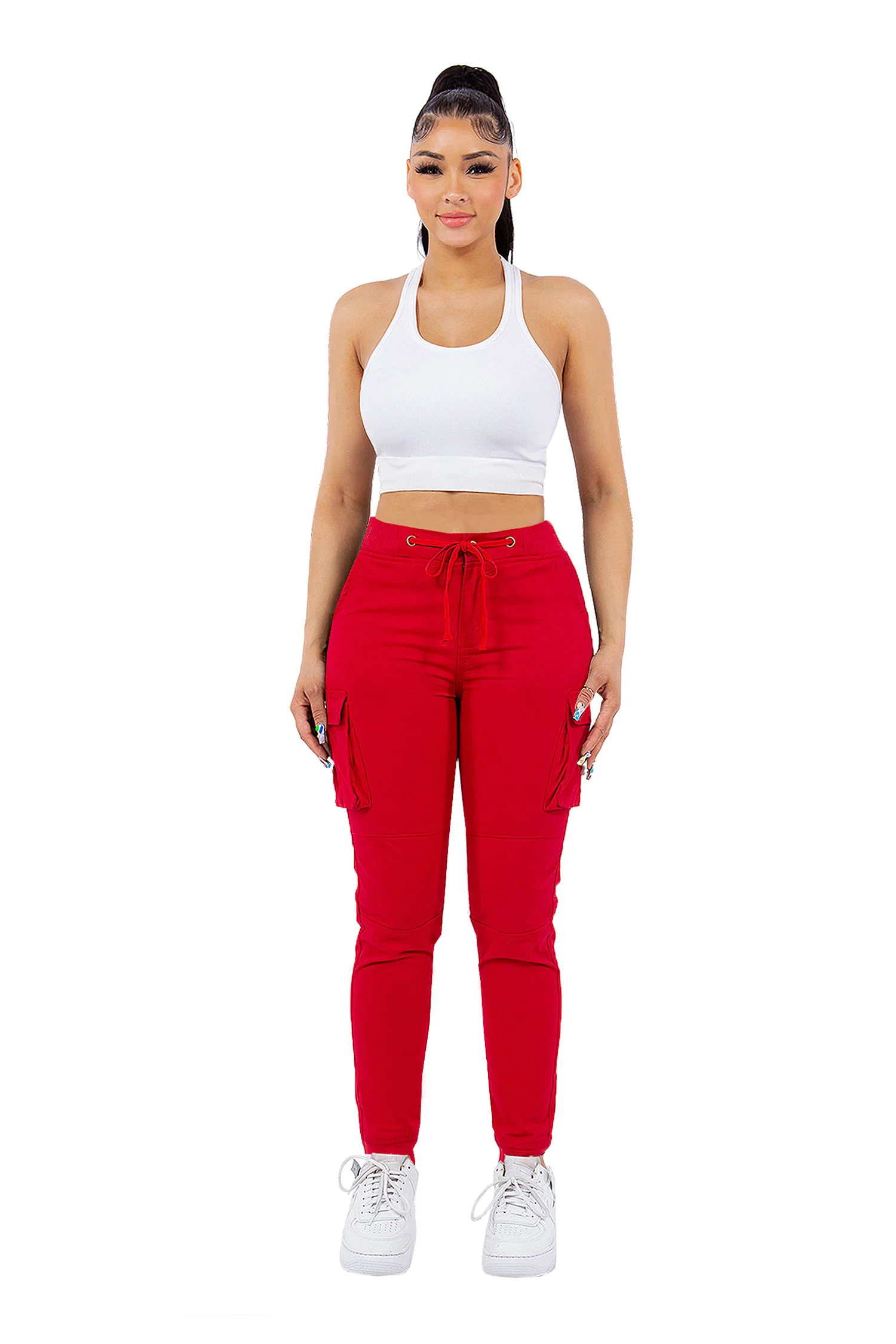 Women's Essential Colored Cargo Joggers (New Colorway) - Image 13