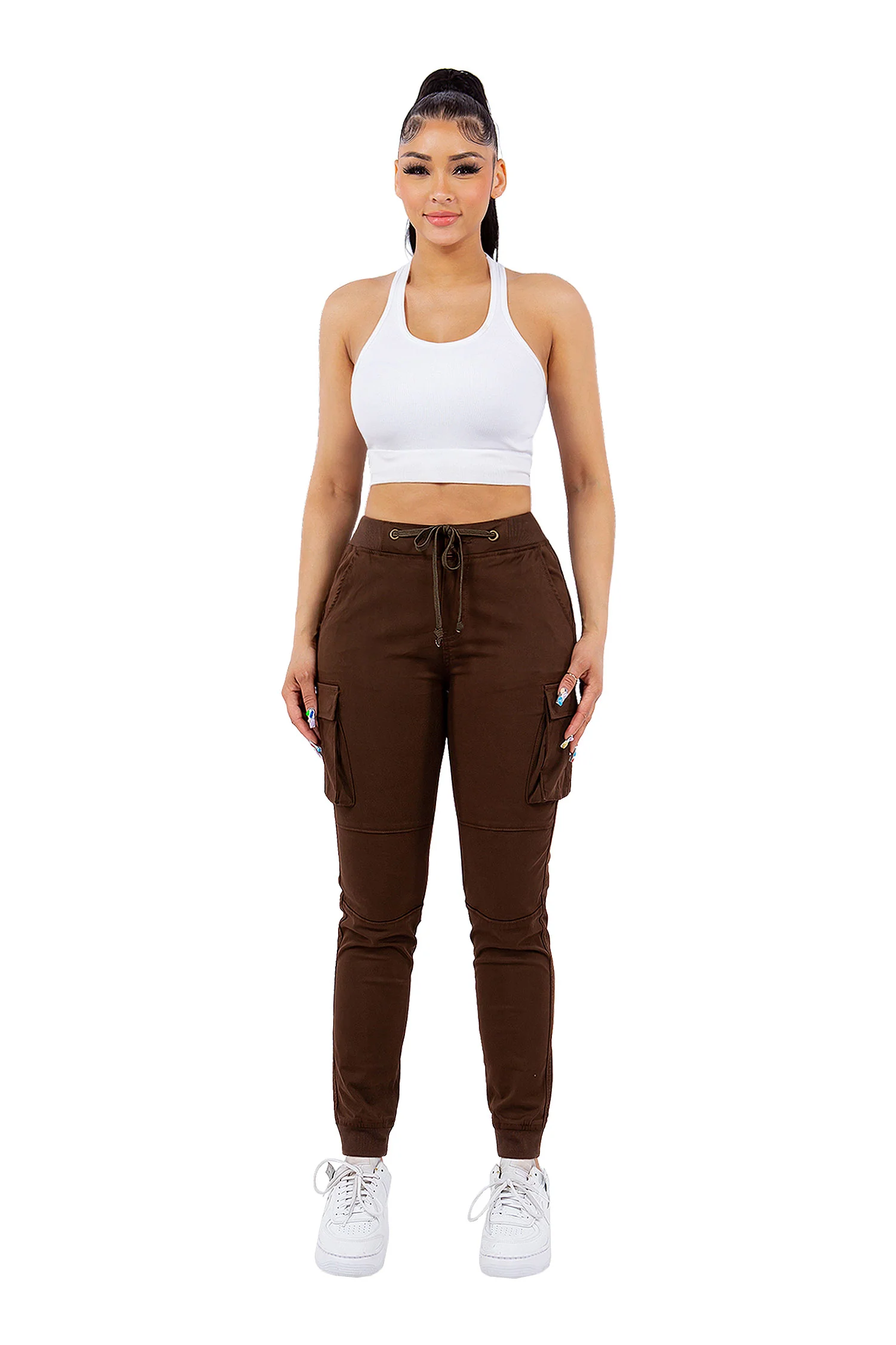 Women's Essential Colored Cargo Joggers (New Colorway) - Image 9