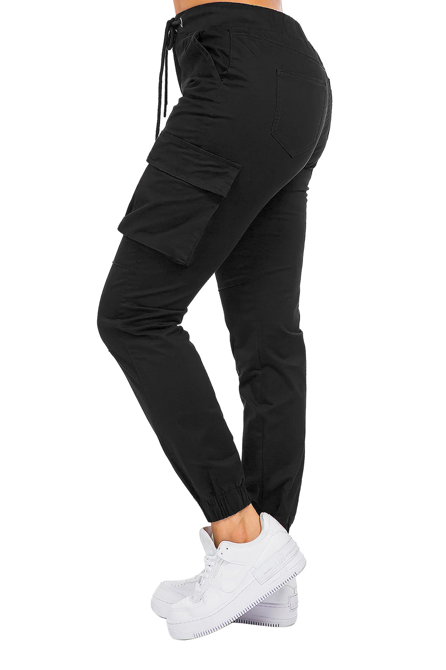 Women's Essential High Rise Cargo Joggers - Image 7