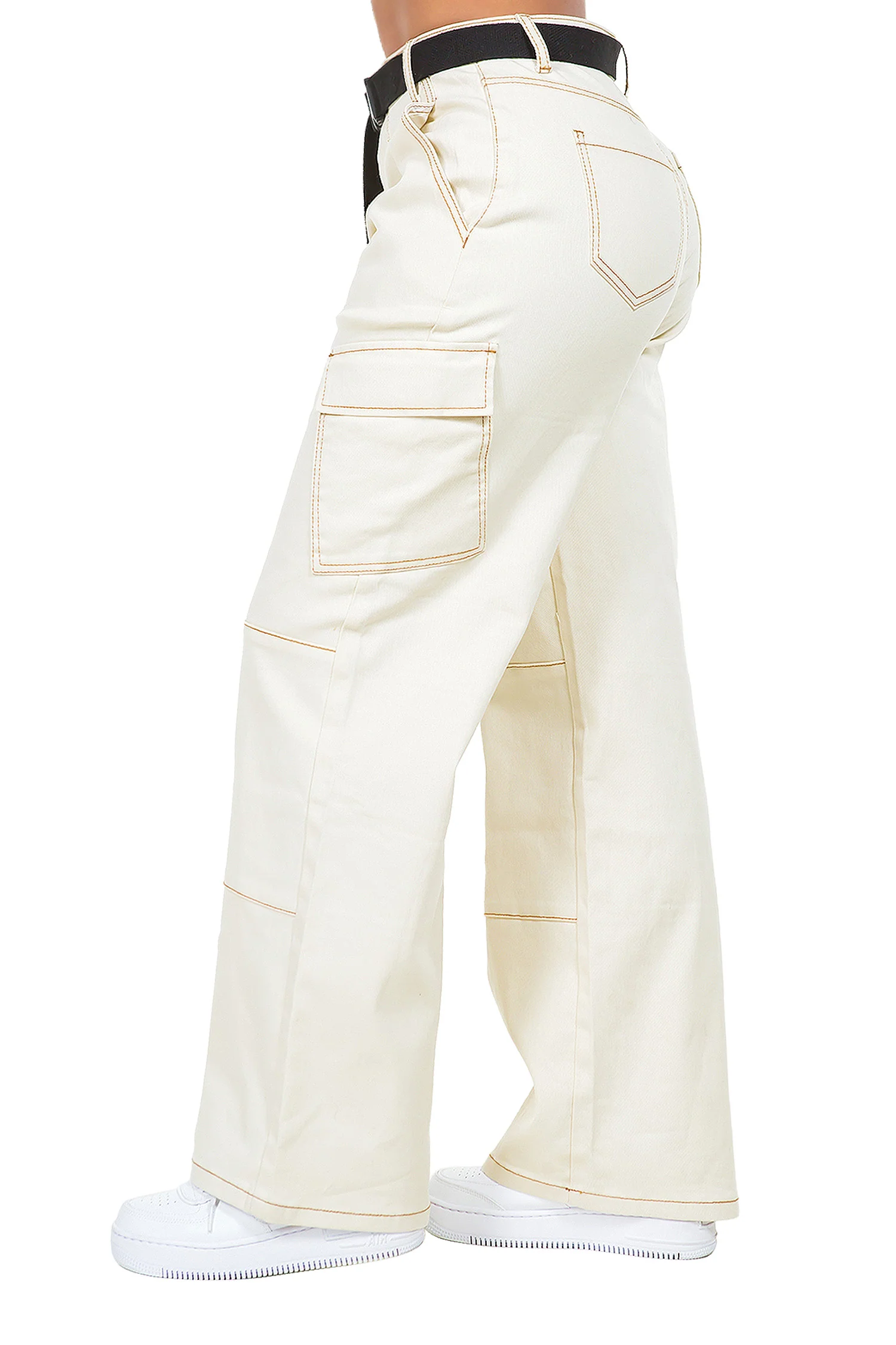 Women's Essential High Rise Carpenter Wide Leg Jeans - Image 7