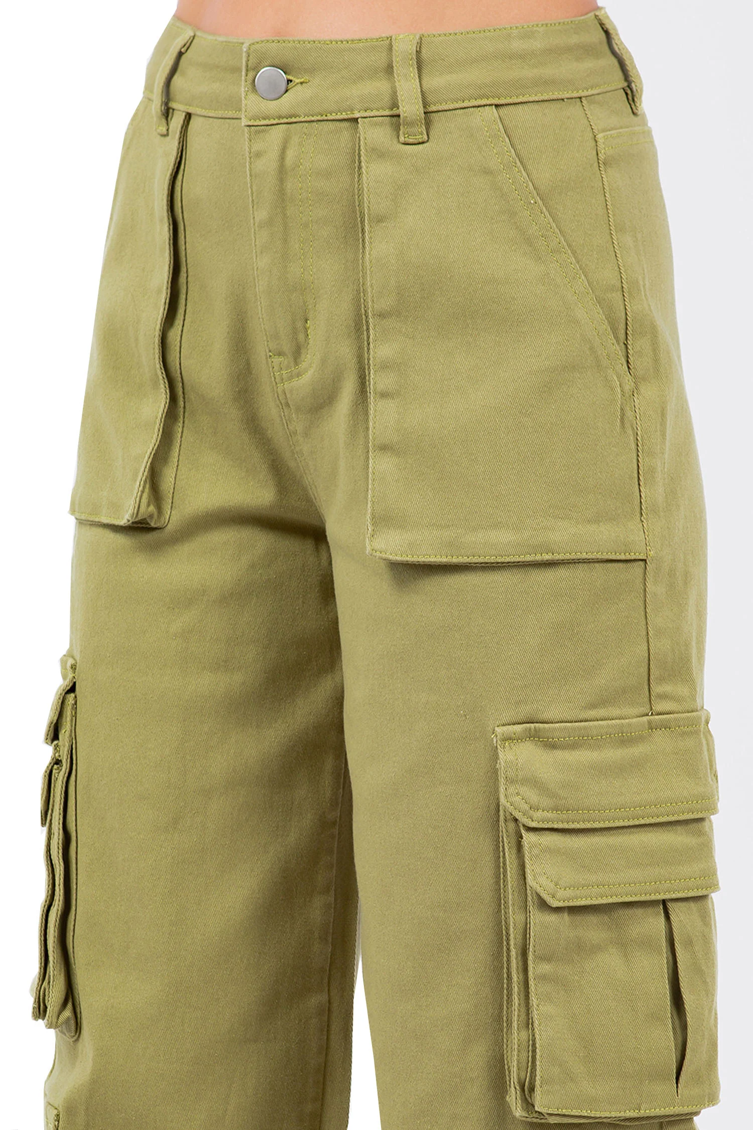 Women's Essential High Waist Multi Pocket Cargo Pants - Image 13