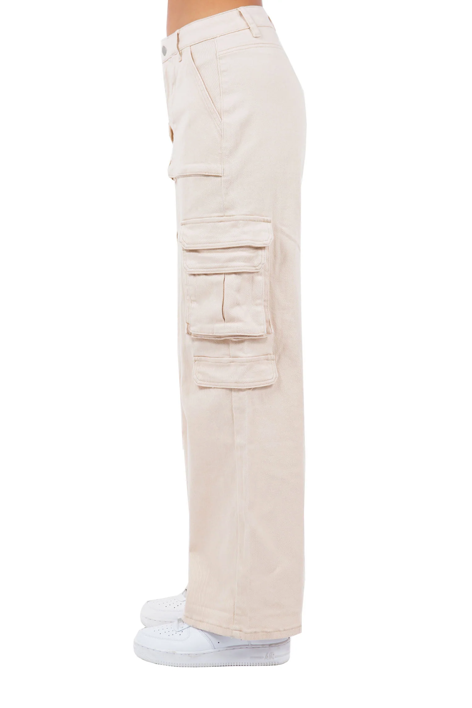 Women's Essential High Waist Multi Pocket Cargo Pants - Image 15