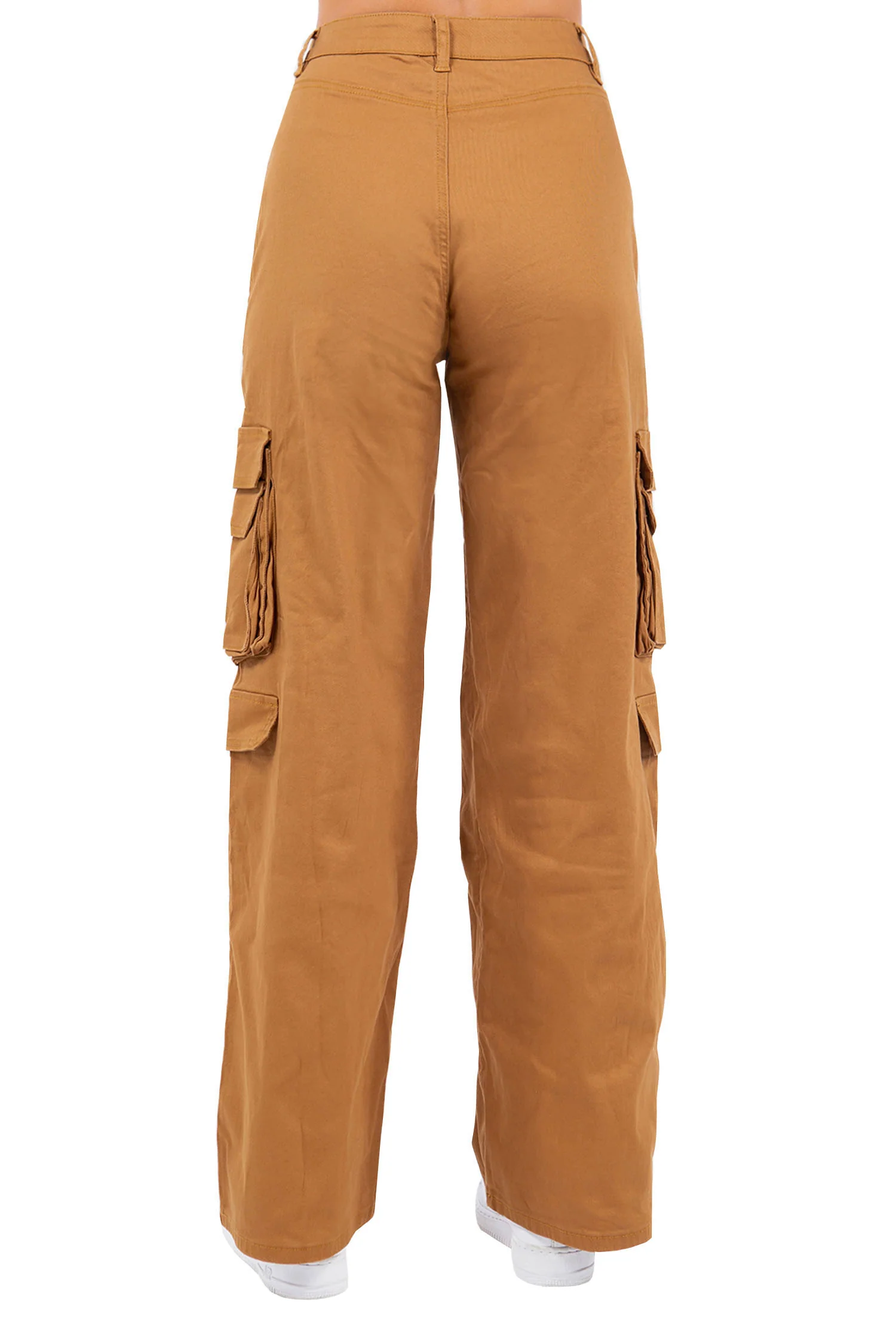 Women's Essential High Waist Multi Pocket Cargo Pants - Image 7