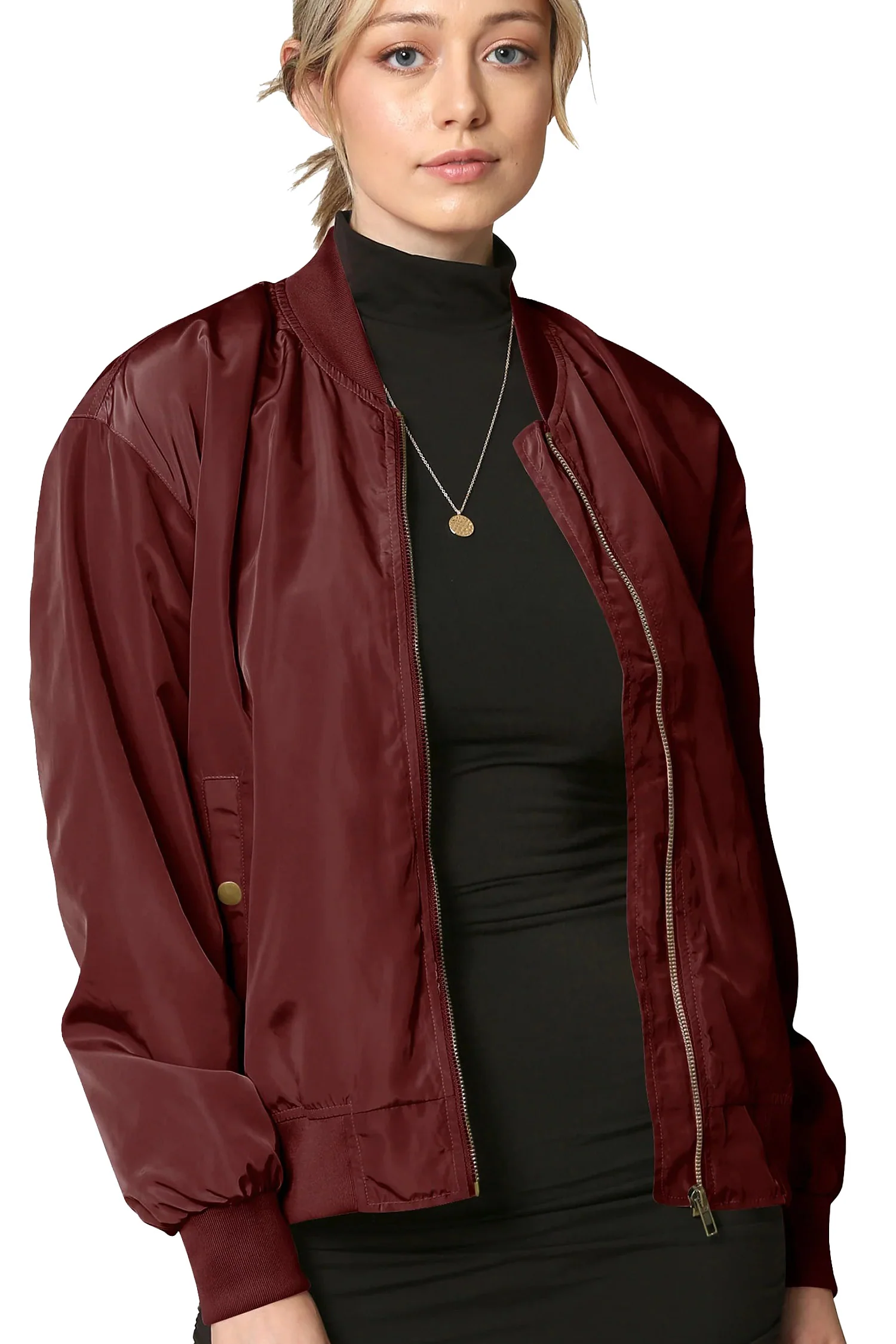 Women's Essential Lightweight Multi Pocket Windbreaker Bomber Jacket - Image 46