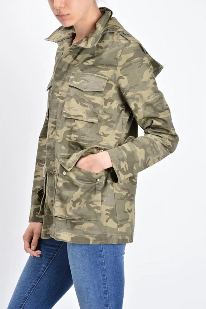 Women's Hooded Cargo Jacket - Image 6
