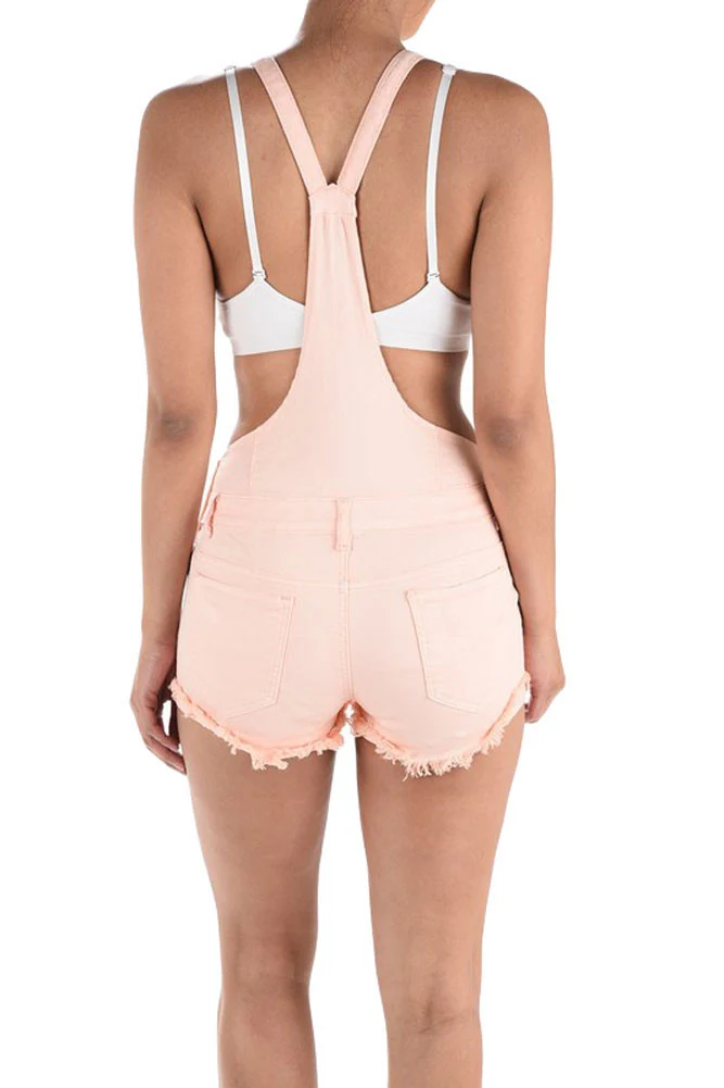 Women's Ripped Cutoff Shorts Overalls - Image 15