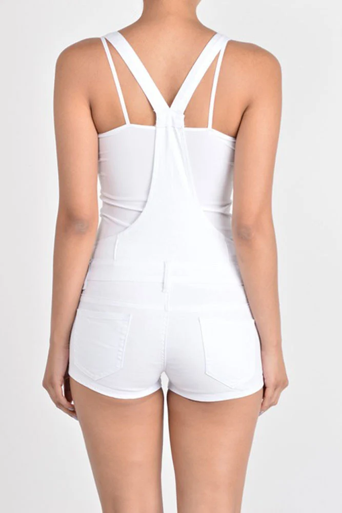 Women's Ripped Short Overalls - Image 16
