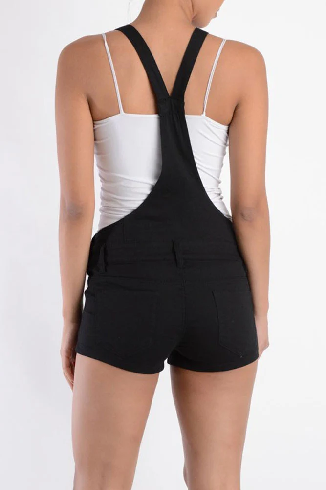 Women's Ripped Short Overalls - Image 4