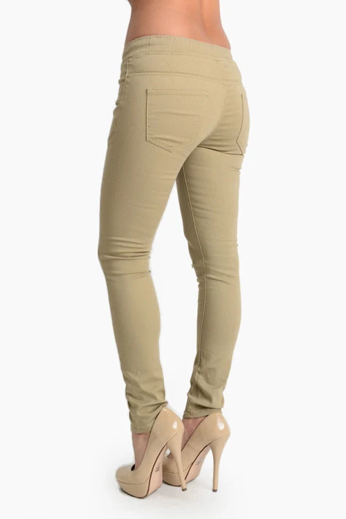 Women's Solid Ripped Skinny Jogger Pants - Image 19