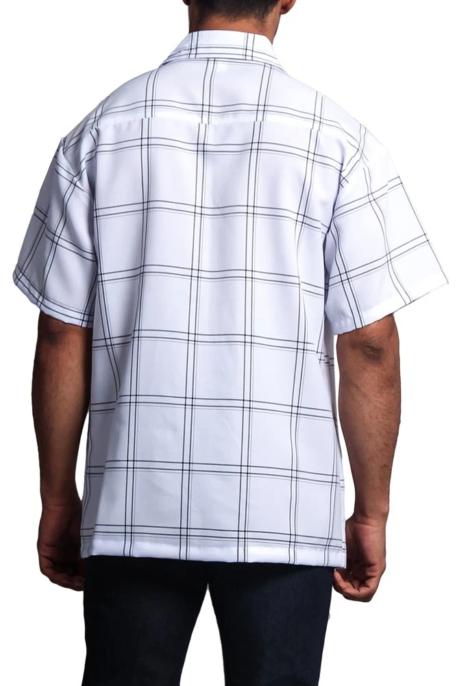 Western Casual Plaid Short Sleeve Button Up Shirt - Image 49