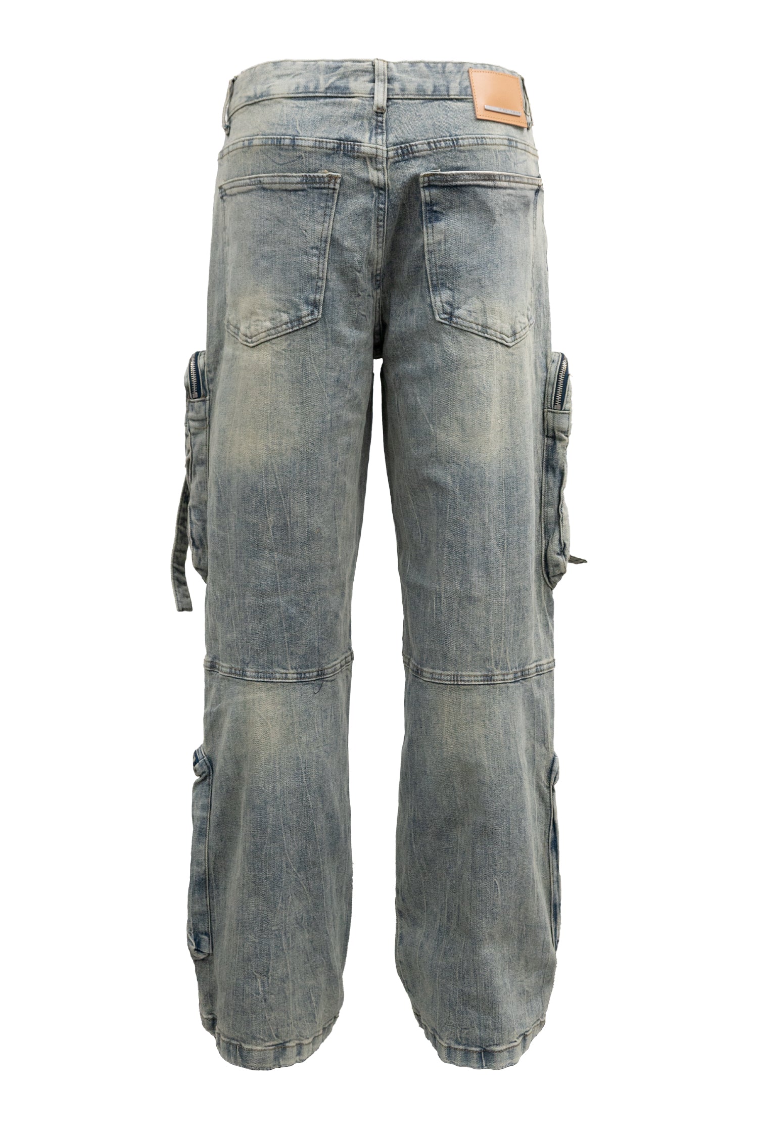 Y2K Washed Wide Fit utility Cargo Baggy Denim Pants - Image 4