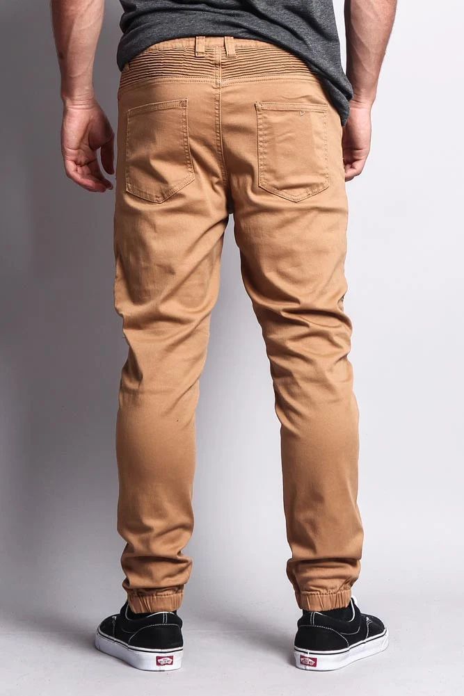 Zipper Knee Biker Twill Jogger Pants - Image 28